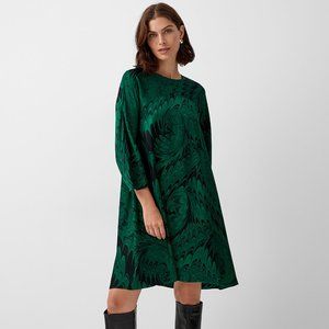 InWear Kanta Emerald Plumage Dress - EU 34/US 6